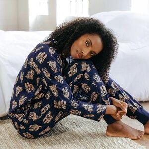 Chelsea Peers Cockapoo Print Long Pajama Set Size Small